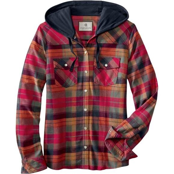 Legendary Whitetails Women's Lumber Jane Hooded Flannel Shirt - Picture 4 of 7